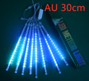 Wasserdichte LED Meteorschauer Regen Lichter 30 cm 50 cm 8 Rohre 100-240 V Eiszapfen Schnee Regentropfen Outdoor licht mit EU Netzteil (Option: Blue-AU 30cm)