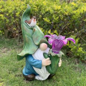 Solar Elf Statue American Luminescence (Option: Dwarf hugs lily)