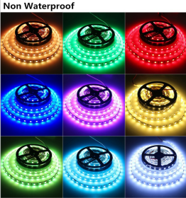 LED Light Strips Highlight 60 Light Beads Epoxy Waterproof Soft Strips (Option: IP65 green-5m)