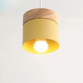 Nordic Creative Restaurant Lamp Makaron Modern Iron Art (Option: Yellow-Without bulb)