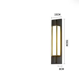 Aterproof Villa Gate Pillar Courtyard Garden Outdoor Rainproof Wall Lamp (Option: Neutral Light Small Size)