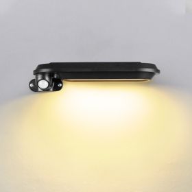 Household Outdoor Human Sensing LED Solar Wall Lamp (Option: Black shell warm light)