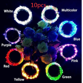 Wine Bottle Lights String 2M 20leds Christmas Decorations Copper Wire String Led Garland Lights Decor Wedding Festival Party (Option: 10pcs Red-1m-10light)