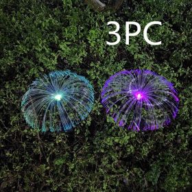 Solar Jellyfish Light Fiber Optic Courtyard Christmas Decoration (Option: Solar jellyfish light-3PCS)