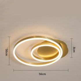 Light And Luxurious Living Room Lamp Grand Household (Option: Trichromatic light-Double turn 56CM)